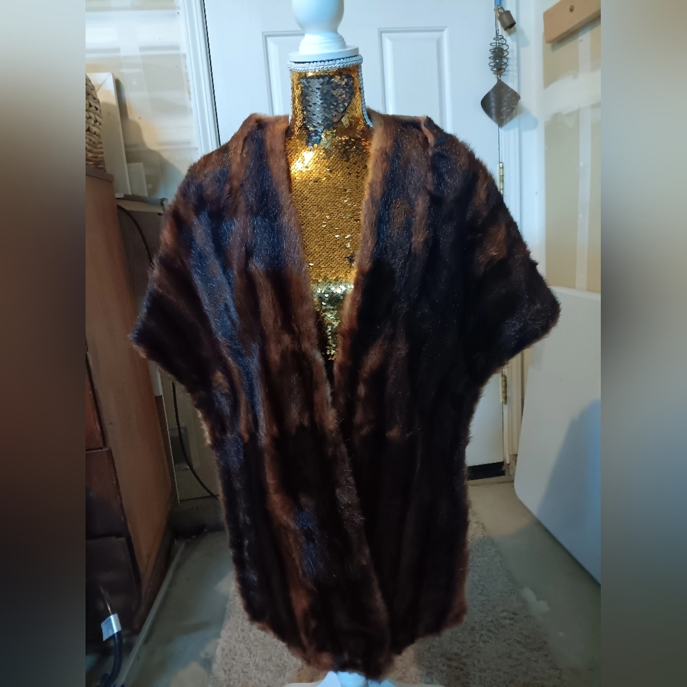 Vintage Mink redish Stole/Wrap